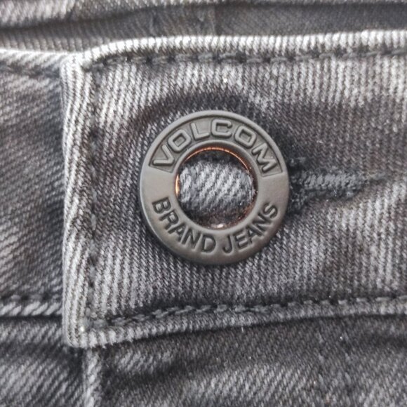 Volcom Jeans men's youth size 27X27 medium washed grey 2X4 Skinny fit jeans - Picture 8 of 15